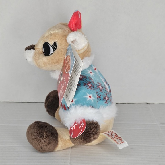 New Set 2 Dan Dee Clarice and Rudolph Red Nosed Reindeer Light Up Musical Plush - Picture 10 of 15